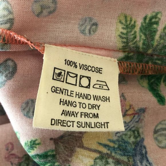 Nrvna Mode Colette Beach Print Blouse Long Sleeve V Neck Viscose size small NWT - Picture 10 of 12